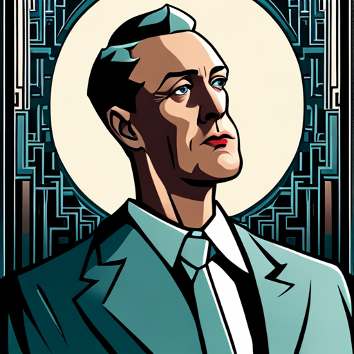 A stylized illustration of a man in a suit, gazing upward with a serious, contemplative expression. The bold lines and geometric background evoke a sense of introspection and determination, symbolizing the struggle to reconcile past trauma and body memories while working toward recovery after an affair.