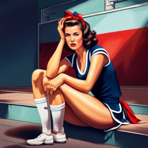 A disappointed cheerleader